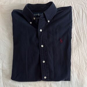 Ralph Lauren Men's Dark Blue Button Down Shirt